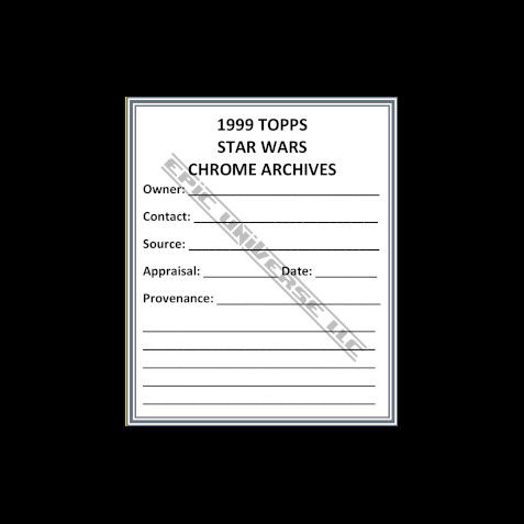 Thumbnail: Custom Made 1-Inch 1999 Star Wars Chrome Archives Trading Card Album Binder