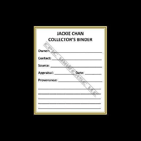 Thumbnail: Custom Made 2-Inch Jackie Chan Collector's Album Binder