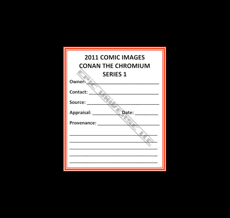 Thumbnail: Custom Made 1-Inch 1993 Conan: The Chromium Series 1 Trading Card Binder