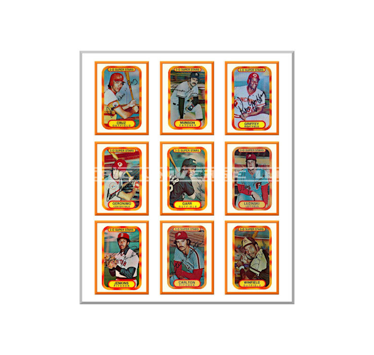Thumbnail: 1-Inch 1977 Kellogg's Cereal 3-D Baseball Super Stars Trading Card Back Album Binder Cover.