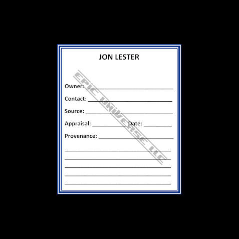 Thumbnail: Custom Made 3-Inch Jon Lester Baseball Collector's Album Binder