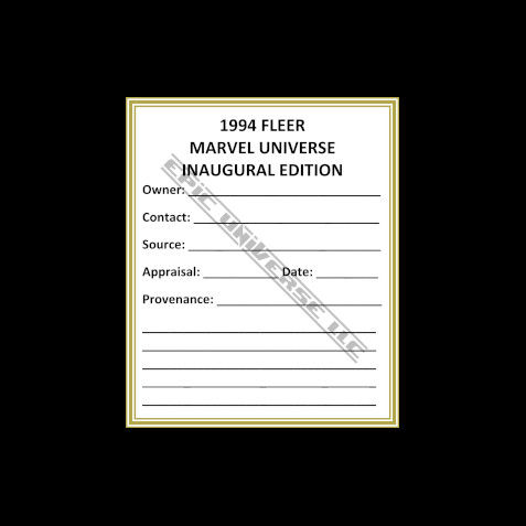 Thumbnail: Custom Made 1-Inch 1994 Marvel Universe Inaugural Edition Trading Card Binder