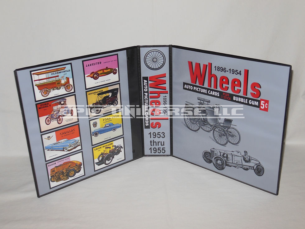 Custom Made 2-Inch 1953-1955 World on Wheels Trading Card Album Binder