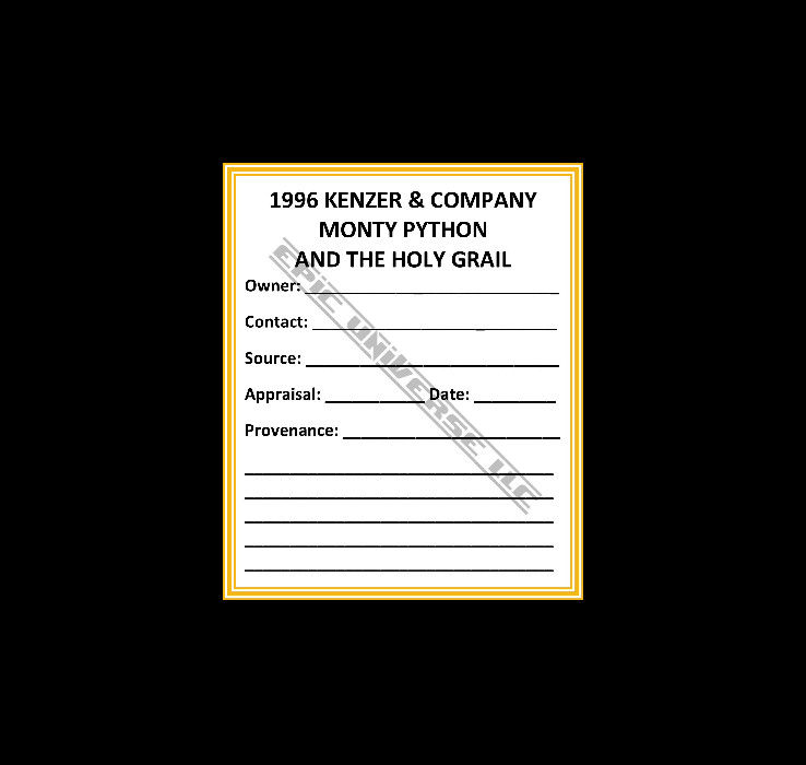 Thumbnail: Custom Made 1-Inch 1996 Monty Python and the Holy Grail Trading Card Binder