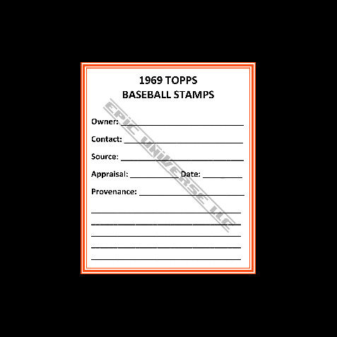 Thumbnail: Custom Made 1-Inch 1969 Topps Baseball Stamps Trading Card Album Binder