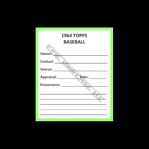Thumbnail: Custom Made 3-Inch 1964 Topps Baseball Trading Card Album Binder