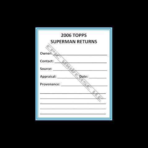 Thumbnail: Custom Made 1-Inch 2006 Topps Superman Returns Trading Card Album Binder