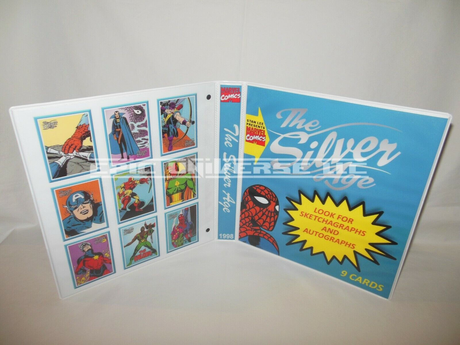 Custom Made 1-Inch 1998 Marvel The Silver Age Trading Card Album Binder