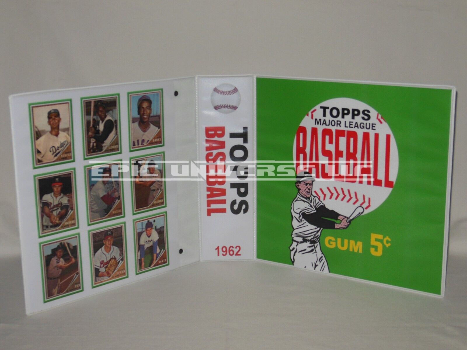 Custom Made 3-Inch 1962 Topps Baseball Trading Card Album Binder