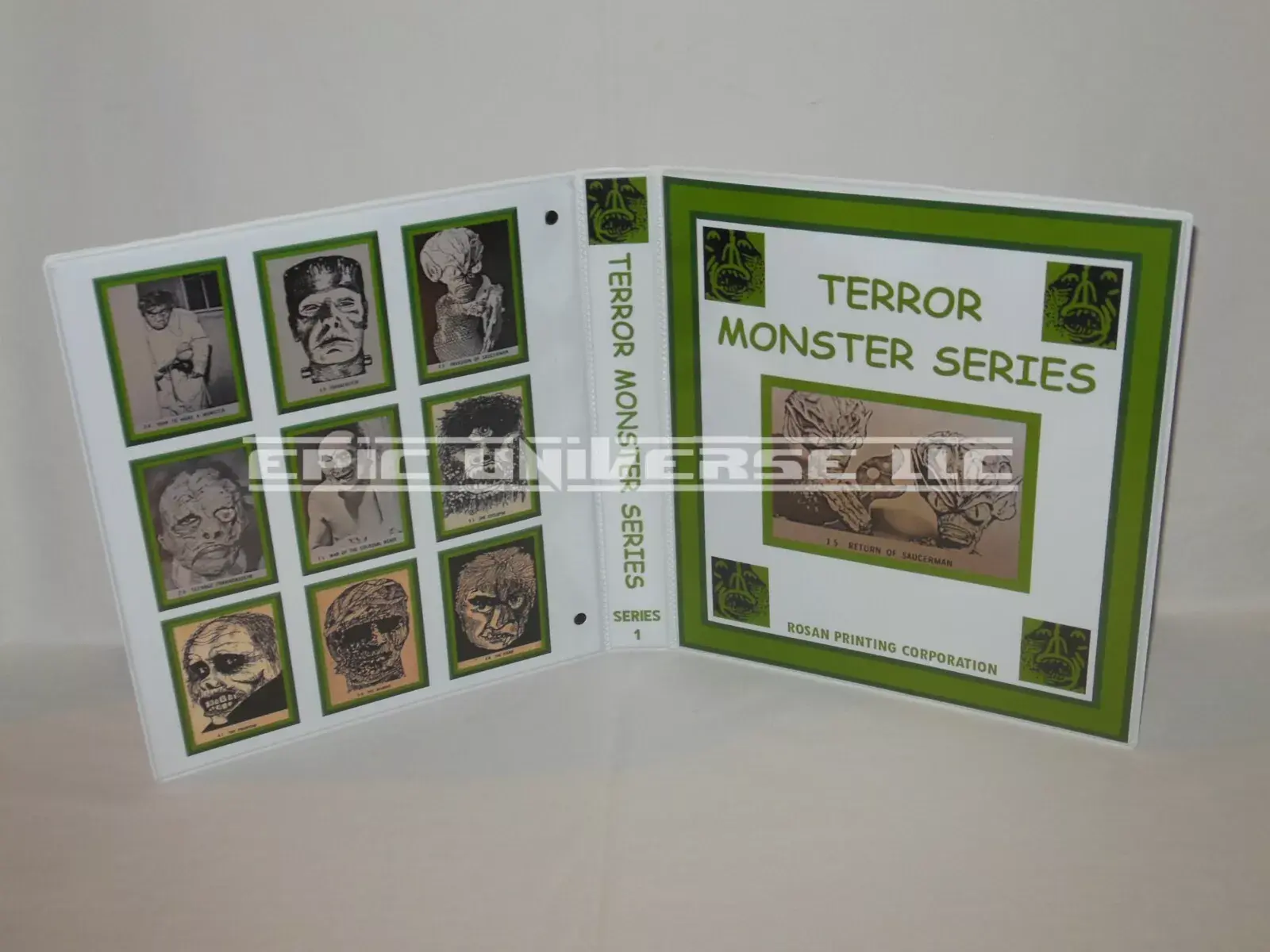 Custom Made 1-Inch 1963 Rosan Terror Monster Series 1 Trading Card Album Binder