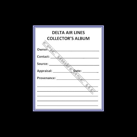 Thumbnail: Custom Made 3-Inch Delta Air Lines Collector's Album Binder