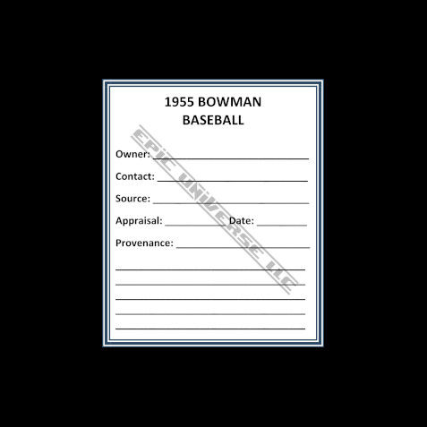 Thumbnail: Custom Made 2-Inch 1955 Bowman Baseball Trading Card Album Binder