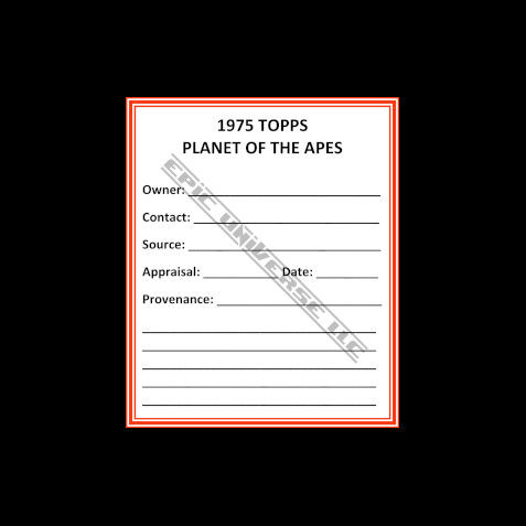Thumbnail: Custom Made 1-Inch 1975 Planet of the Apes Trading Card Album Binder