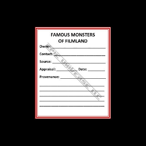 Thumbnail: Custom Made 1-Inch Famous Monsters of Filmland Collector's Album Binder