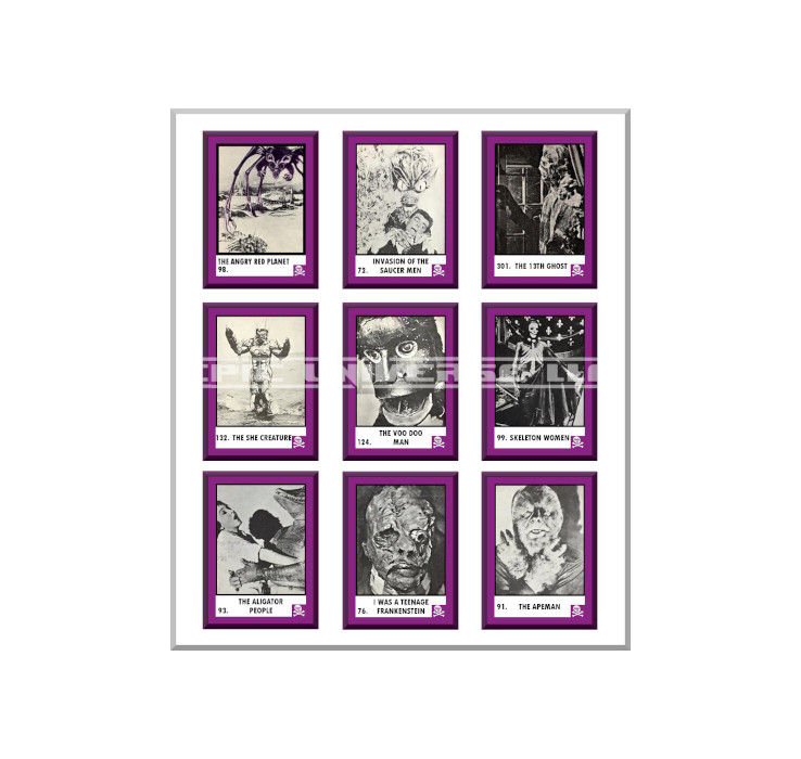 Thumbnail: Custom Made 1-Inch 1963 Rosan Terror Monster Series 2 Trading Card Album Binder