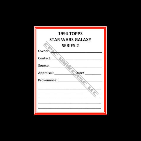 Thumbnail: Custom Made 1-Inch 1994 Star Wars Galaxy Series 2 Trading Card Album Binder