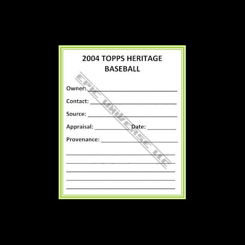 Thumbnail: Custom Made 3-Inch 2004 Topps Heritage Baseball Trading Card Album Binder