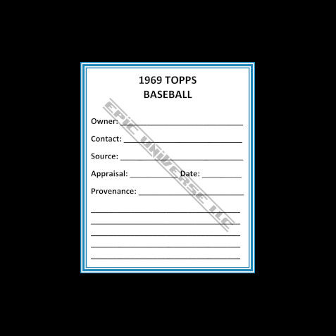 Thumbnail: Custom Made 3-Inch 1969 Topps Baseball Trading Card Album Binder