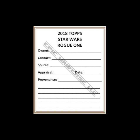 Thumbnail: Custom Made 1-Inch 2018 Star Wars Rogue One Trading Card Album Binder