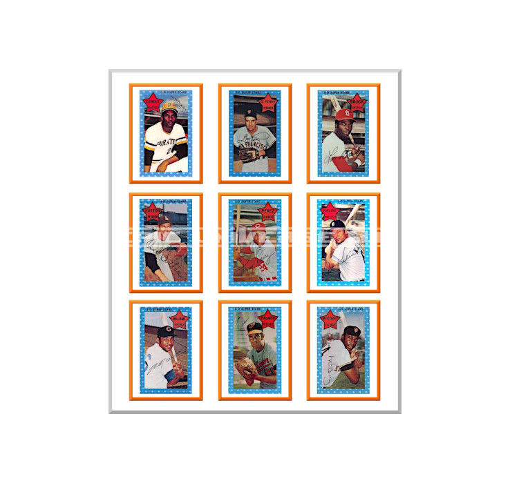 Thumbnail: 1-Inch 1971 Kellogg's Cereal 3-D Baseball Super Stars Trading Card Back Album Binder Cover.