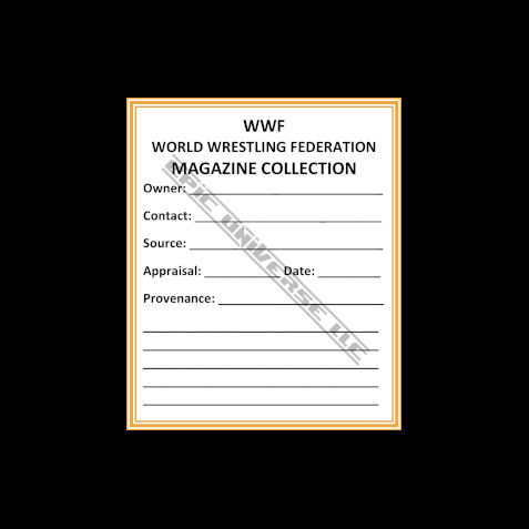 Thumbnail: 3-Inch WWF World Wrestling Federation Magazine
Collector's Album Binder Provenance Card.