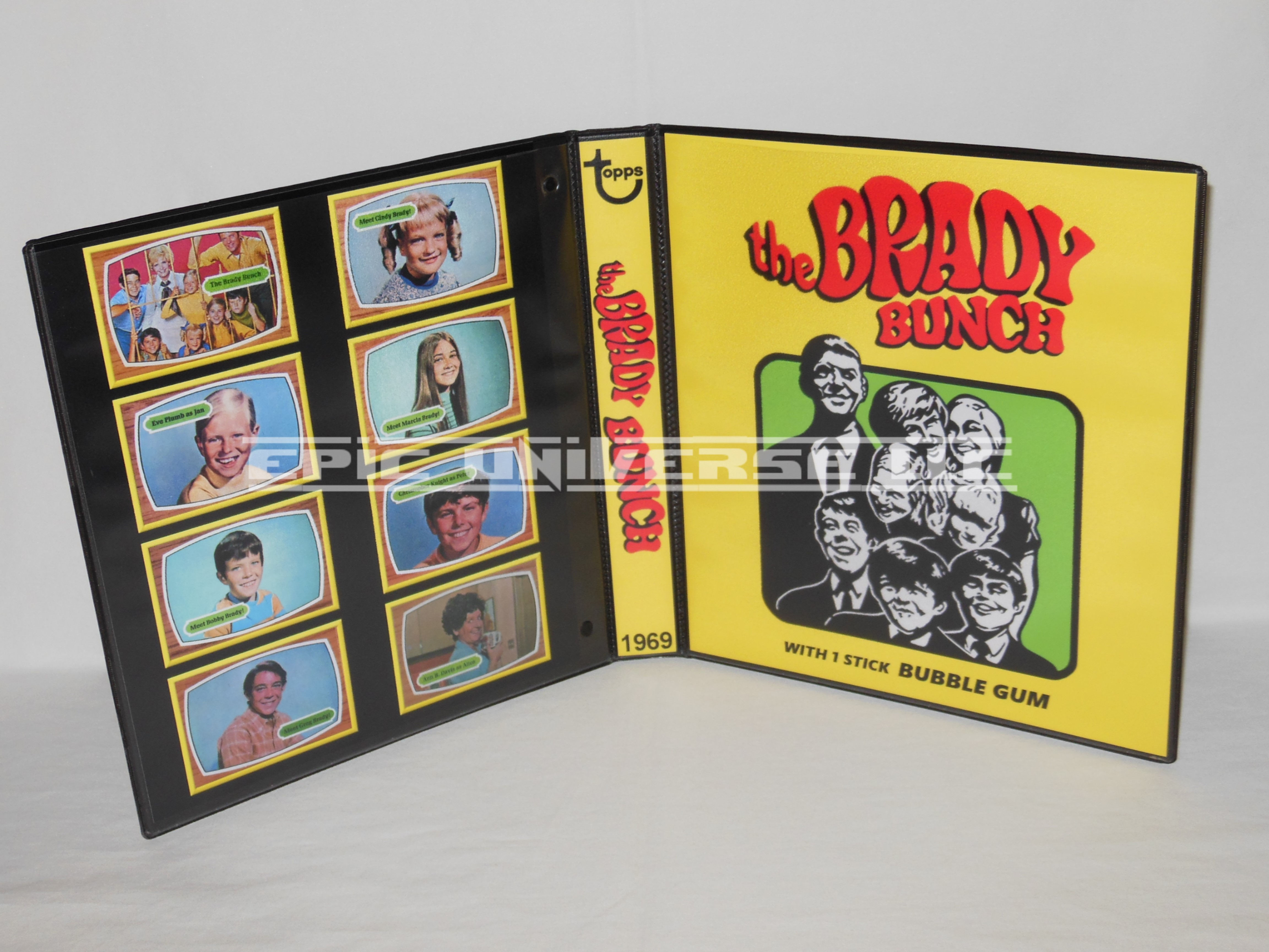 Custom Made 1-Inch 1971 The Brady Bunch Trading Card Album Binder