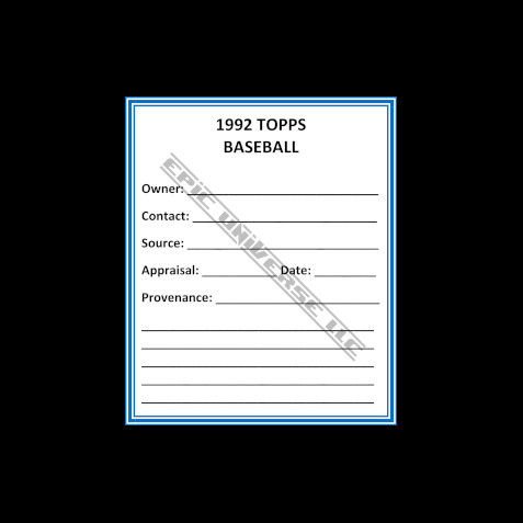 Thumbnail: Custom Made 3-Inch 1992 Topps Baseball Trading Card Album Binder