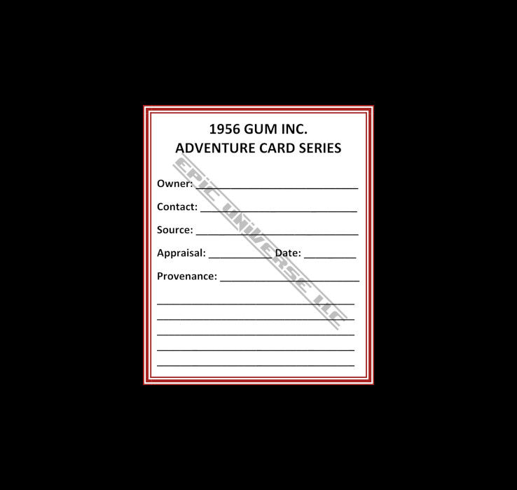 Thumbnail: Custom Made 1-Inch 1956 Adventure Card Series Trading Card Album Binder