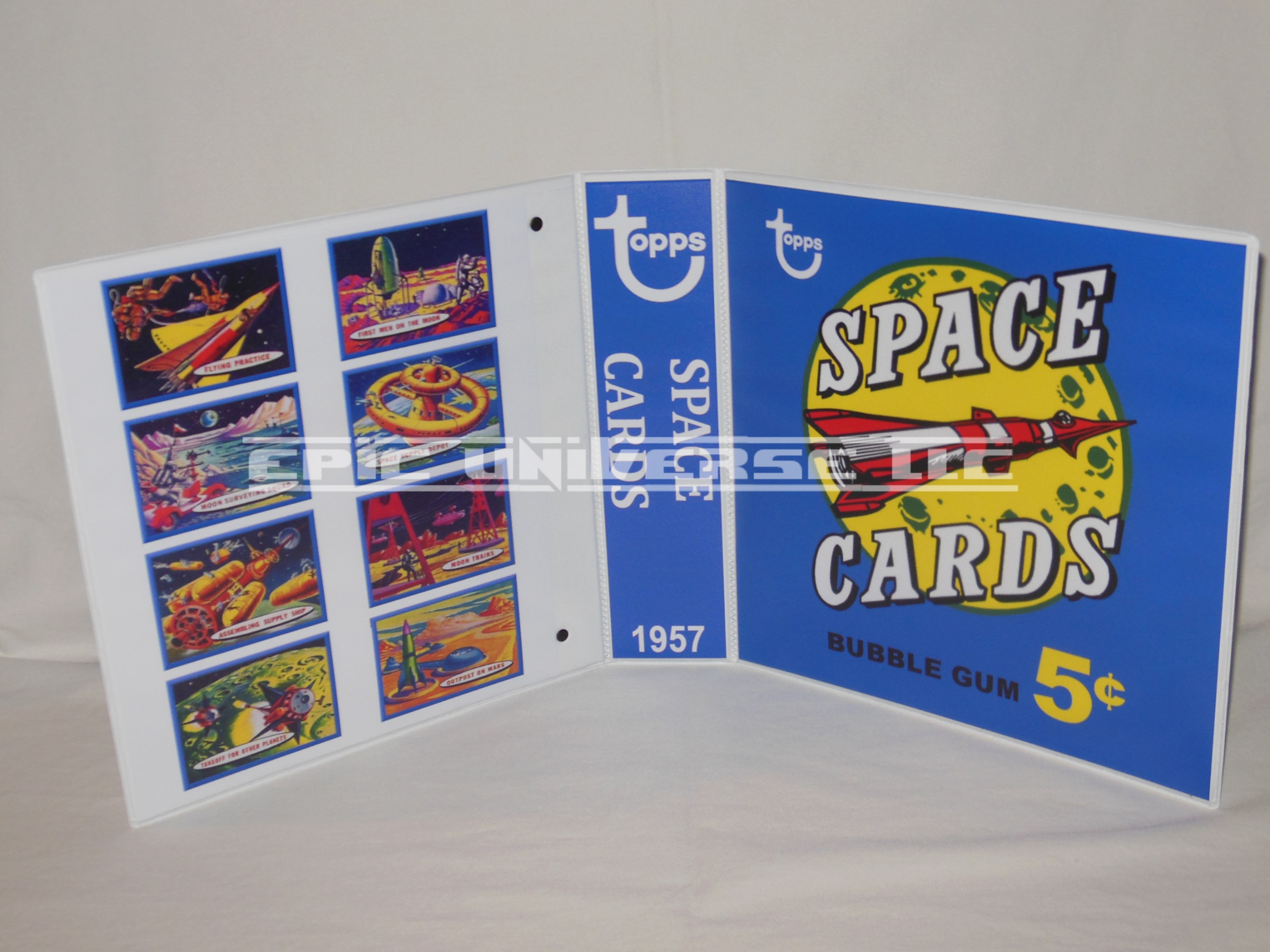 Custom Made 2-Inch 1957 Topps Space Trading Card Album Binder