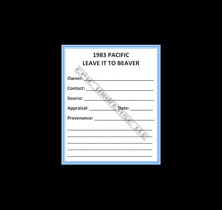 Thumbnail: Custom Made 1-Inch 1983 Leave It To Beaver Trading Card Album Binder