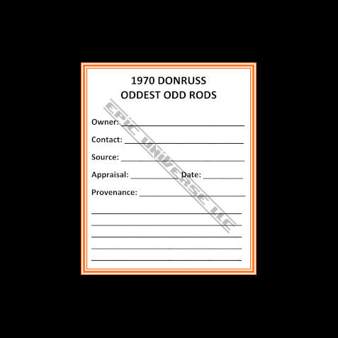 Thumbnail: Custom Made 1-Inch 1970 Oddest Odd Rods Trading Card Album Binder