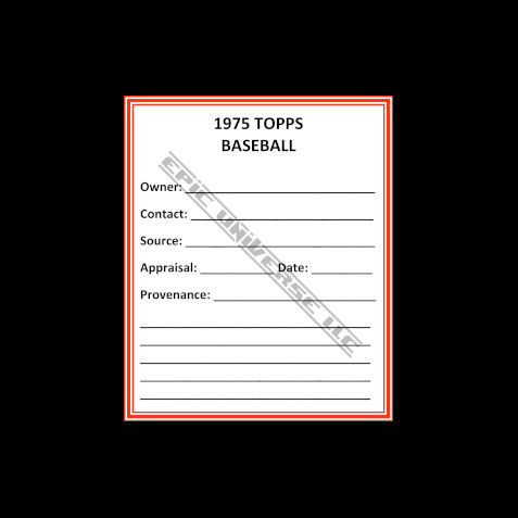 Thumbnail: Custom Made 3-Inch 1975 Topps Baseball Trading Card Album Binder