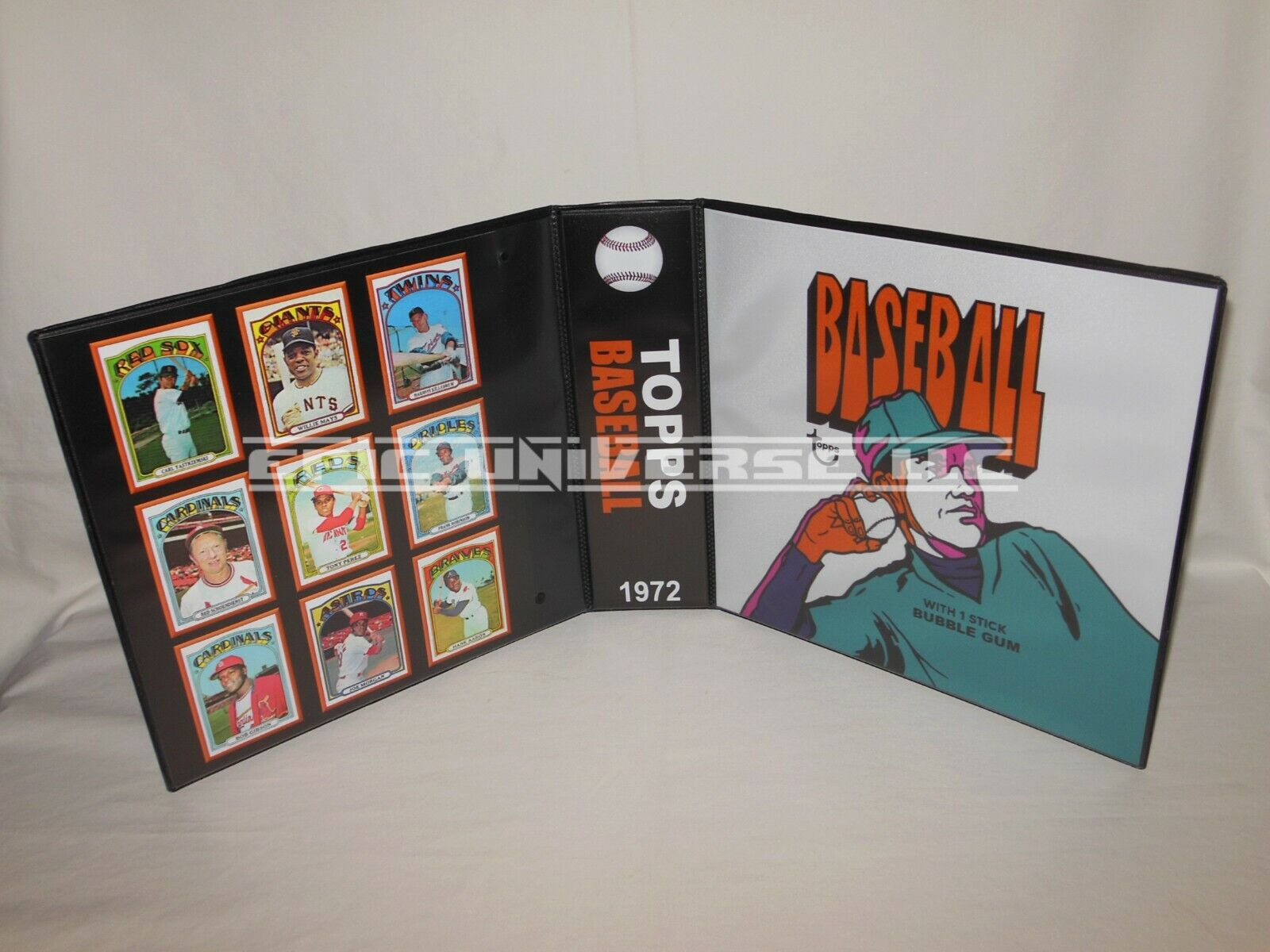 Custom Made 2-Inch 1972 Topps Baseball Trading Card Album Binder