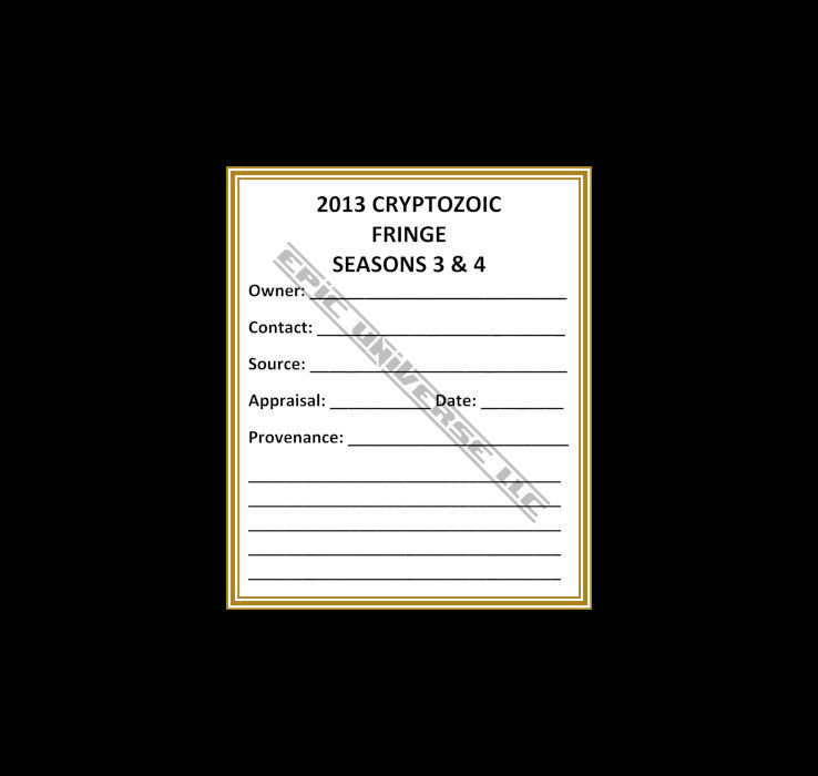 Thumbnail: Custom Made 3-Inch 2013 Fringe Seasons 3 & 4 Trading Card Album Binder