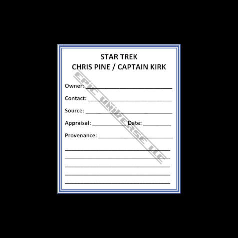 Thumbnail: Custom Made 1-Inch Star Trek Chris Pine Captain Kirk Collector's Album Binder