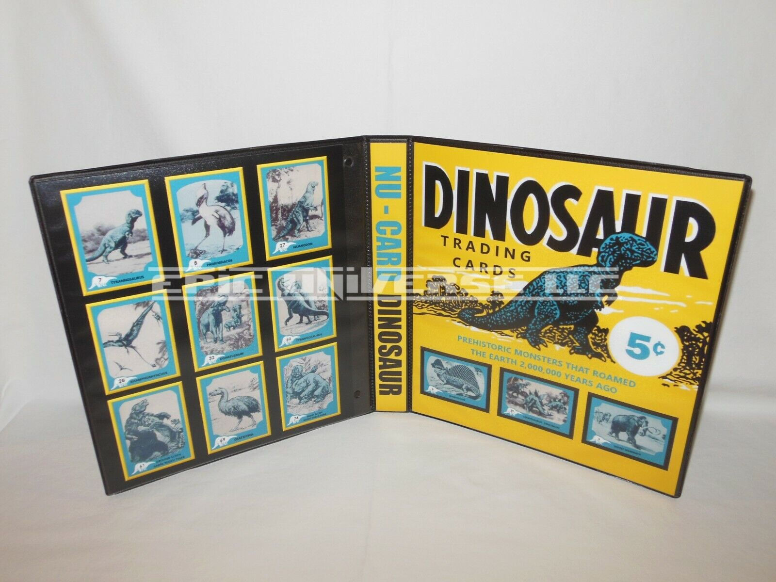Custom Made 1-Inch 1961 Dinosaur Trading Card Album Binder