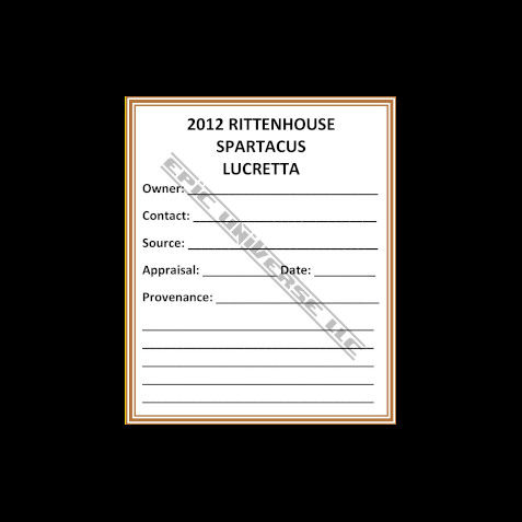 Thumbnail: Custom Made 1-Inch 2012 Spartacus Lucretta Trading Card Album Binder