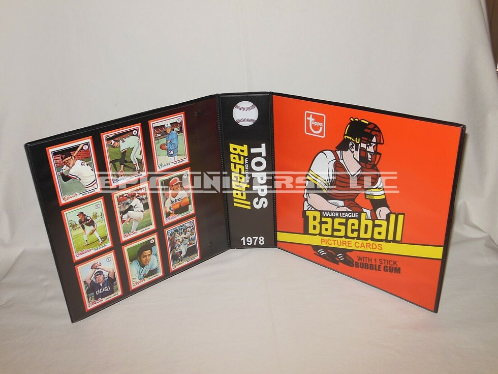 Custom Made 2-Inch 1978 Topps Baseball Trading Card Album Binder