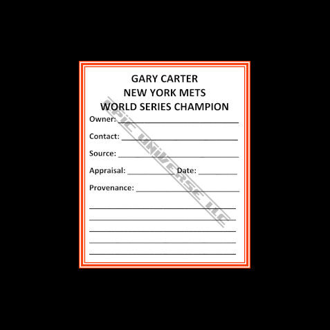 Thumbnail: Custom Made 3-Inch Gary Carter Baseball Collector's Album Binder