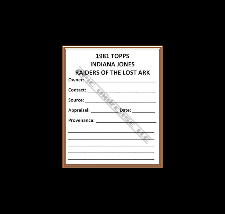 Thumbnail: Custom Made 2-Inch 1981 Raiders of the Lost Ark Trading Card Album Binder