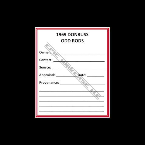 Thumbnail: Custom Made 3-Inch 1969 Odd Rods Trading Card Album Binder