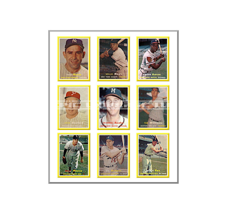 Thumbnail: Custom Made 1-Inch 1957 Topps Baseball Trading Card Album Binder