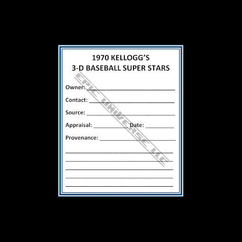 Thumbnail: Custom Made 1-Inch 1970 Kellogg's Cereal 3-D Baseball Super Stars Album Binder