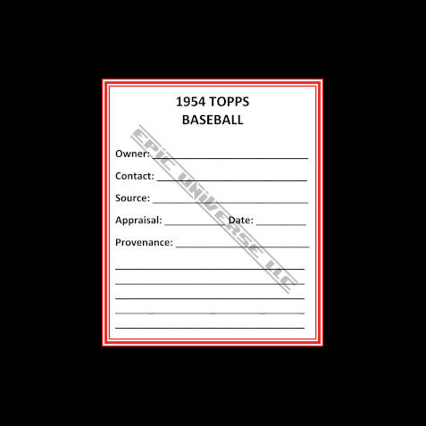Thumbnail: Custom Made 2-Inch 1954 Topps Baseball Trading Card Album Binder