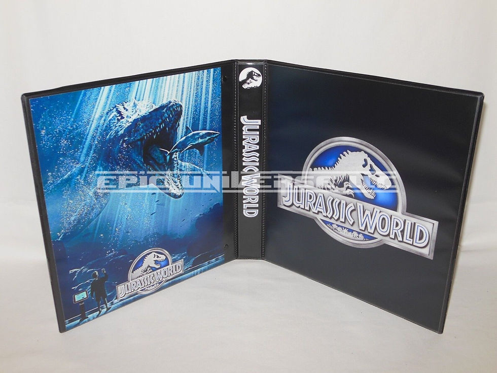 Custom Made 1-Inch Jurassic World Movie Collector's Album Binder