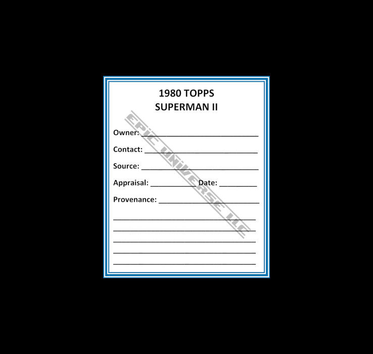 Thumbnail: Custom Made 1-Inch 1980 Superman II Trading Card Album Binder