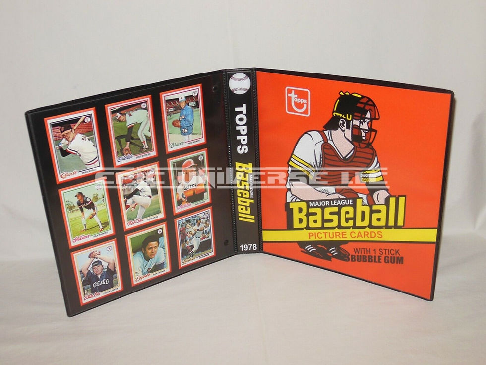 Custom Made 1-Inch 1978 Topps Baseball Trading Card Album Binder