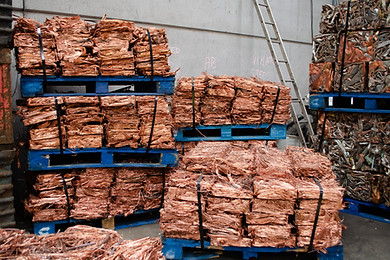 copper baled and packed for shipment