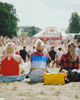 Girls at Music Festival