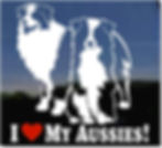 Aussie dog vinyl car decal